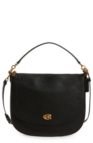 Coach Polished Pebble Leather Shoulder Bag