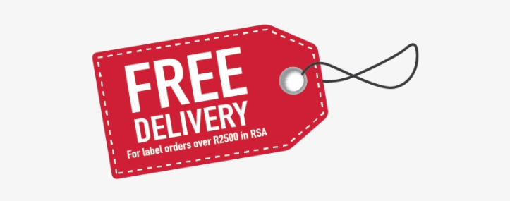 Free Delivery For Label Orders Over R2500 in RSA
