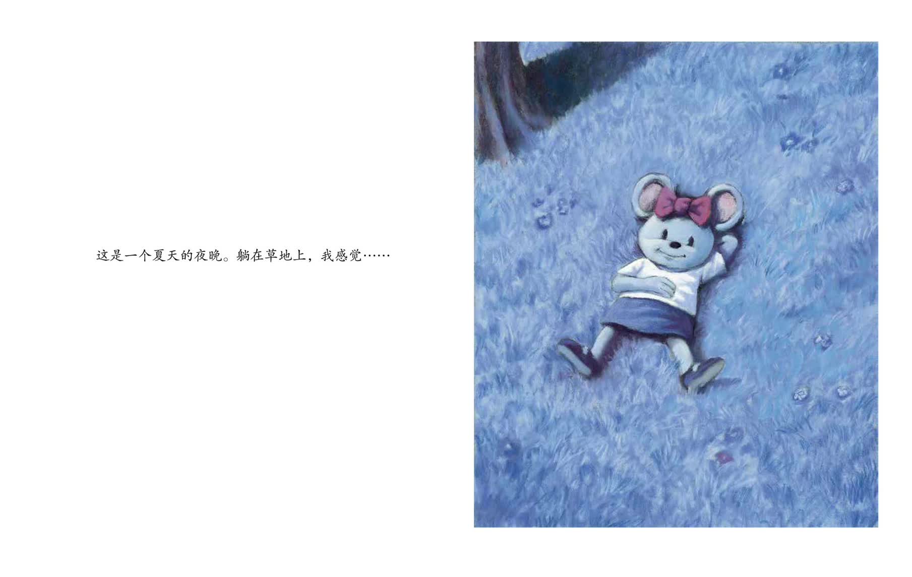 这是一个夏天的夜晚。躺在草地上，我感觉&hellip;&hellip;&hellip;