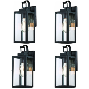 4 Pack 1-Light Outdoor Wall Sconce - 5"x6.7"x13.78"