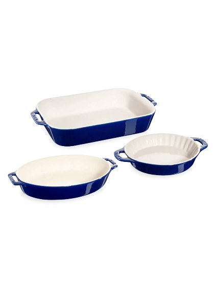 Staub--3-Piece Ceramic Mixed Baking Dish Set