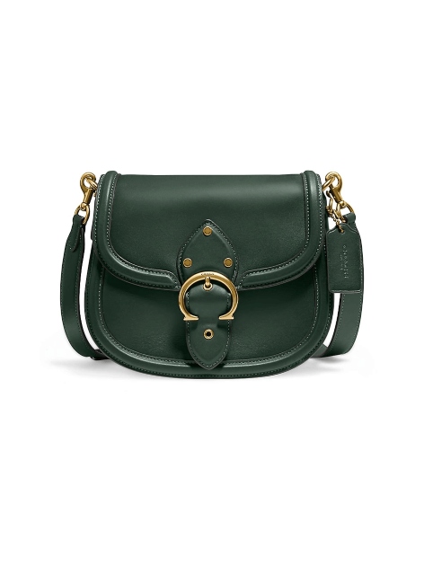 COACH--Beat Leather Saddle Bag