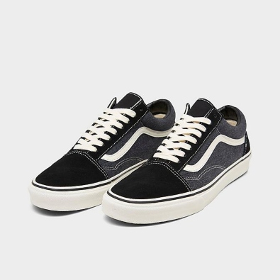 VANS OLD SKOOL BLACK DENIM CASUAL SHOES