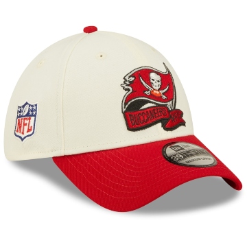 Men's Tampa Bay Buccaneers New Era Cream/Red 2022 Sideline 39THIRTY 2-Tone Flex Hat $37.99