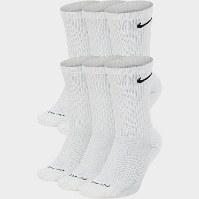 NIKE EVERYDAY PLUS CUSHIONED CREW TRAINING SOCKS (6-PACK)