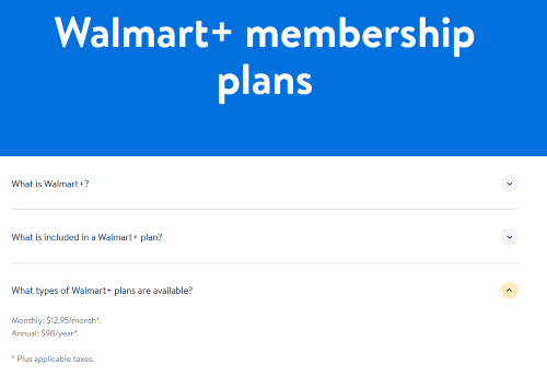walmart membership plans