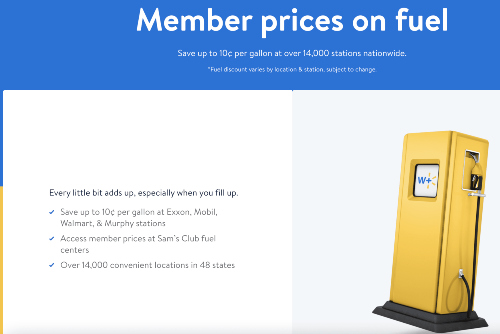 Member savings on fuel