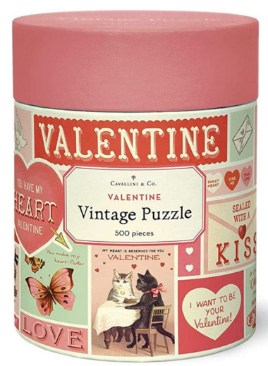 Cavallini Papers & Co. Vintage Valentine 500 Piece Puzzle $26.30