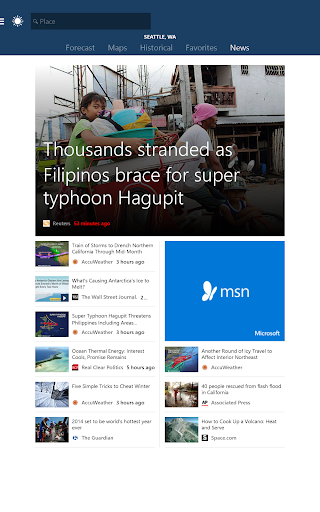 MSN Weather - Forecast & Maps screenshot