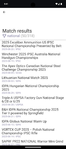 PractiScore Competitor screenshot