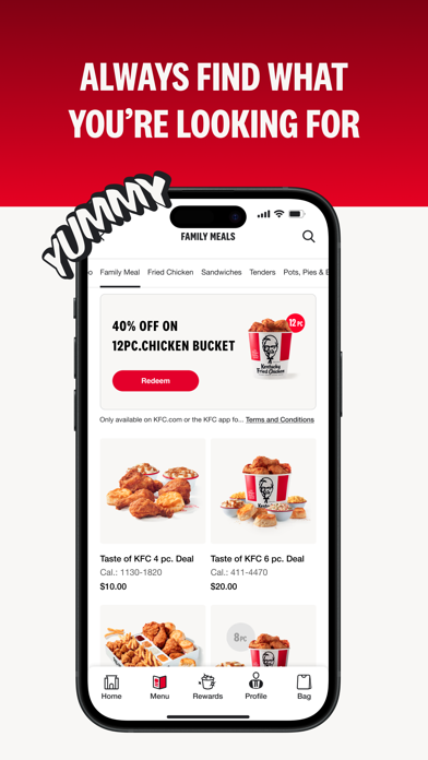 KFC US - Ordering App screenshot