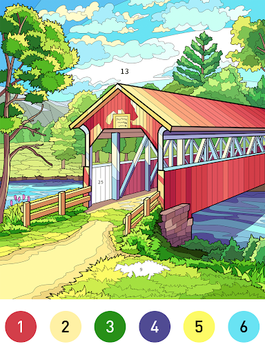 Nostalgia Color by number game screenshot