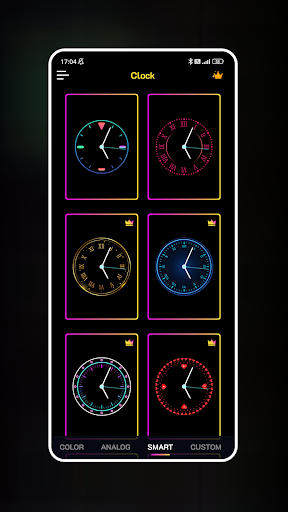 Neon Clock Wallpaper screenshot