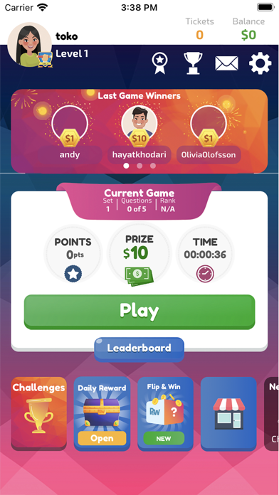 Play and Win-Win Cash Prizes! screenshot