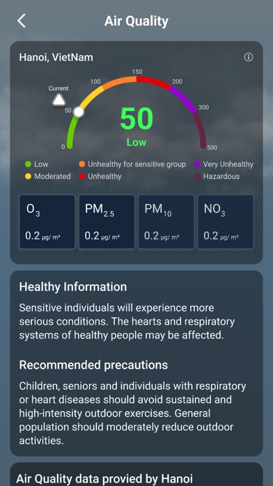 9Weather: Weather forecast screenshot