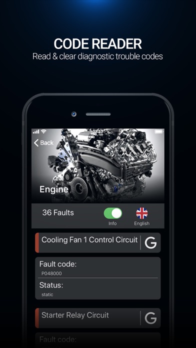 OBDeleven VAG car diagnostics screenshot
