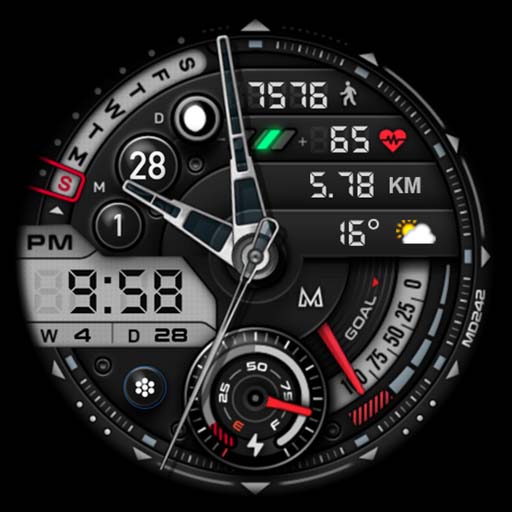 MD242 Hybrid watch face screenshot