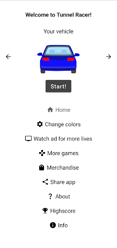 Tunnel Racer - Evade the cars screenshot