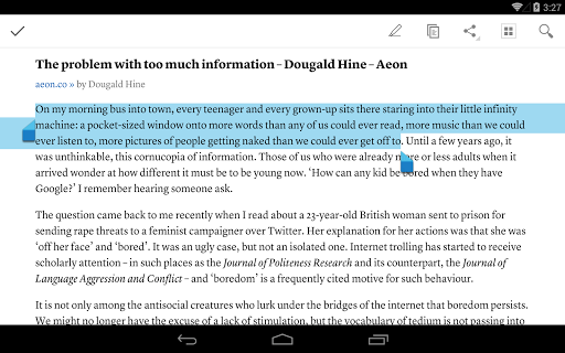 Instapaper screenshot