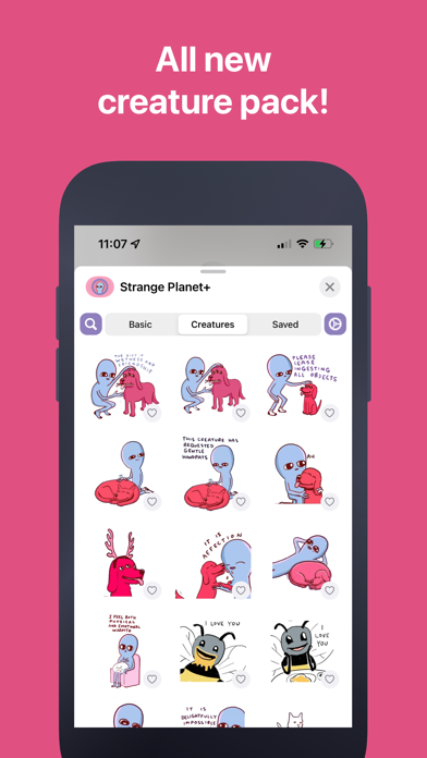 Strange Planet Stickers screenshot