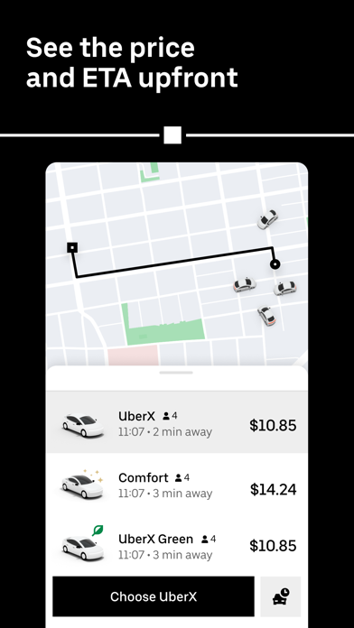 Uber - Request a ride screenshot
