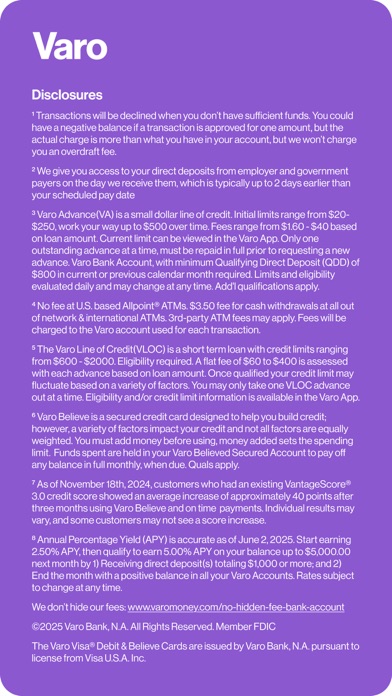 Varo Bank: Online Banking screenshot