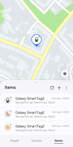 Samsung Find: Location Sharing screenshot