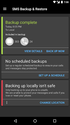 SMS Backup & Restore screenshot