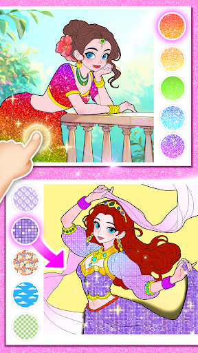 Princess Game Fantasy Coloring screenshot