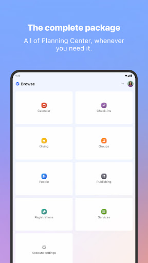 Planning Center screenshot