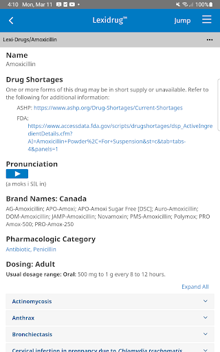 Uptodate Lexidrug screenshot