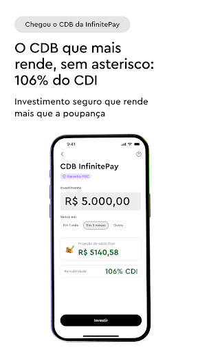 InfinitePay Tap, Conta, Cartão screenshot