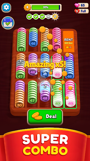 Pocket Sort: Coin Merge Puzzle screenshot