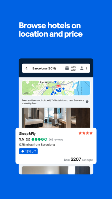 Skyscanner Flights Hotels Cars screenshot