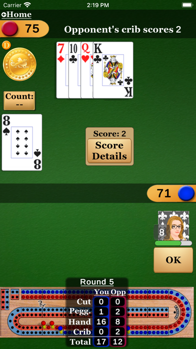 Cribbage Pro Online! screenshot