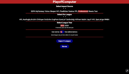 PlayoffComputer screenshot