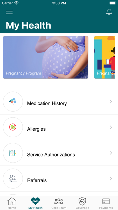 My Molina screenshot