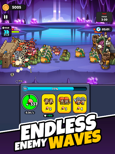 Tiny Warriors Rush - Idle TD screenshot