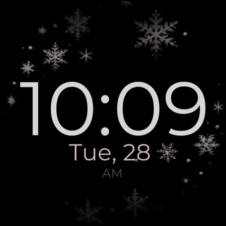Snowflake rose gold watch face screenshot