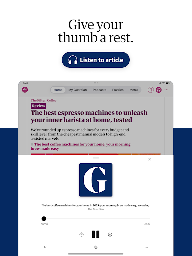The Guardian - Live World News screenshot