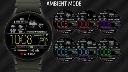 Weather watch face W6.5 screenshot