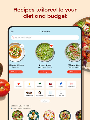 Jow - easy recipes & groceries screenshot