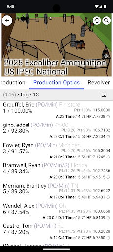 PractiScore Competitor screenshot