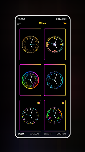 Neon Clock Wallpaper screenshot