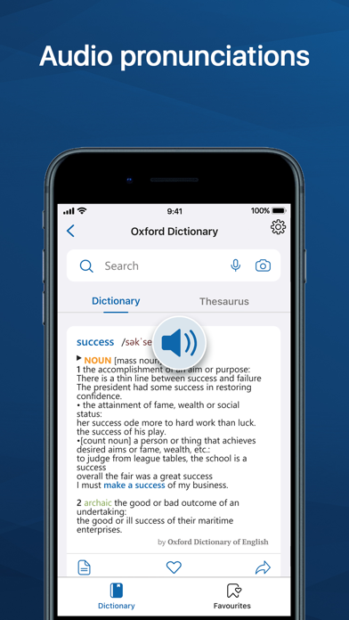 Oxford Dictionary & Thesaurus screenshot