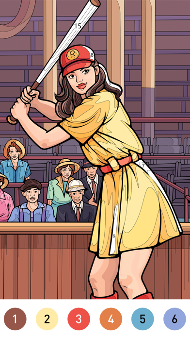 Granny Color By Number Game screenshot