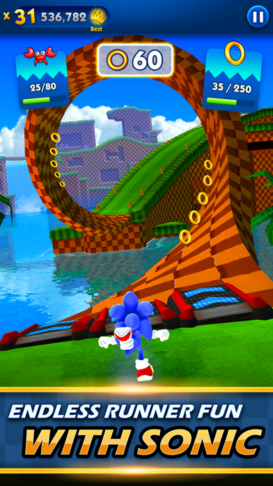Sonic Dash Endless Runner Game screenshot