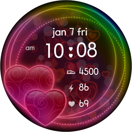 Sweet Hearts Watch Face screenshot