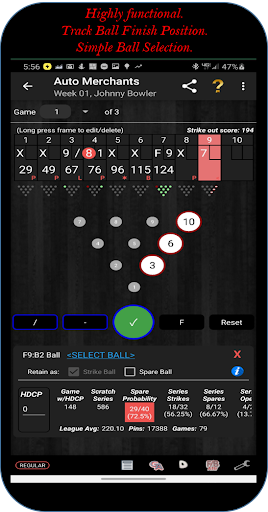 Premier Bowl Scorekeeper screenshot