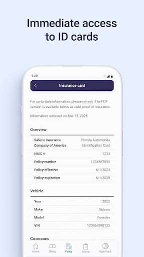 Safeco Mobile screenshot